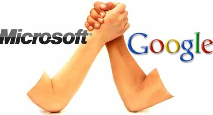 Google X Microsoft