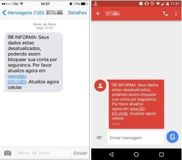 Criminosos usam SMS para roubar dados de quem acessa o banco pelo smartphone 35