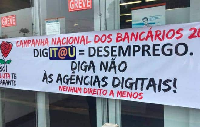 Bancários em greve exigem mudanças no modelo de agência digital 5